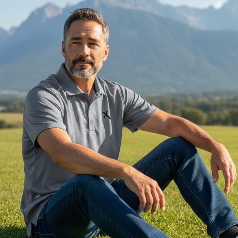 Ontour Mens Gray Performance Polo Shirt Short Sleeve Texture Logo  Small